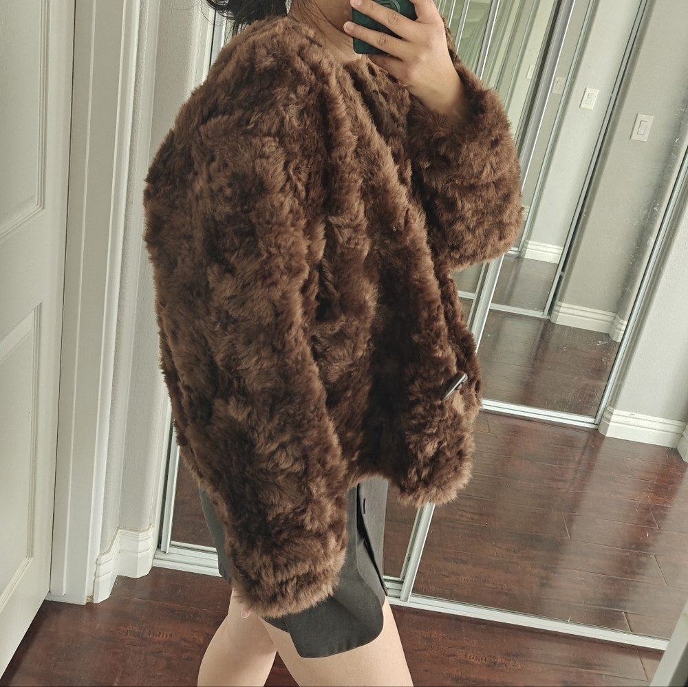 Brown Faux Fur Jacket